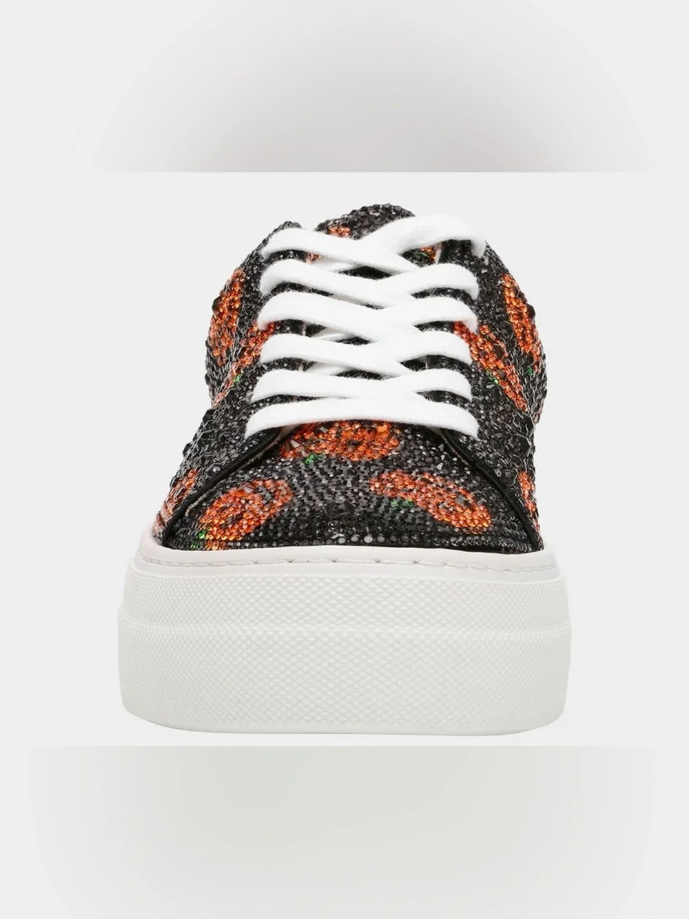 Betsey Johnson Black and Orange Pumpkin Platform Sneakers Women's